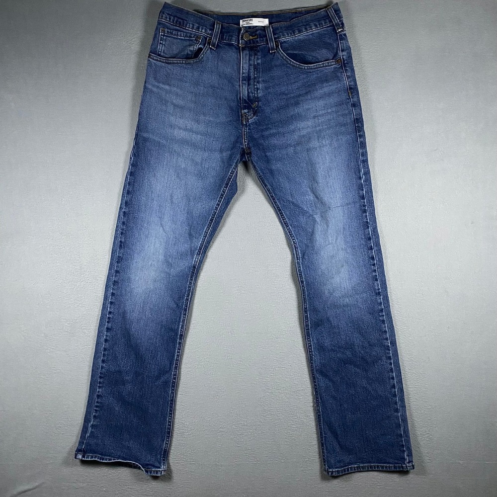Signature by Levi Strauss Gold Label‎ Mens Bootcut Jeans Medium Wash Blue 34x32